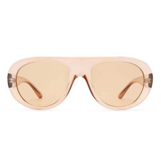 Satellite Tan Female Aviator Sunglasses | Aire