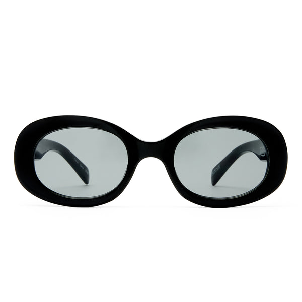 Dazed Black Female Oval Sunglasses | Aire – AIRE US