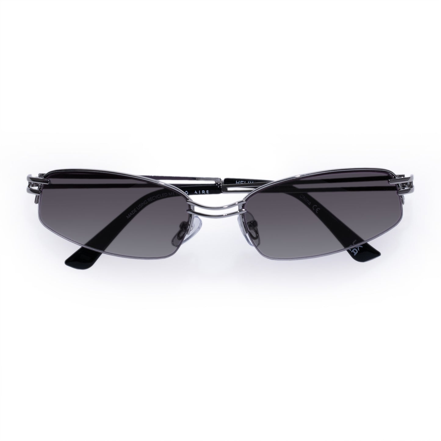 Helix Silver Uni-Sex Wrap Sunglasses | Aire