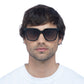 Meteorite Black Uni-Sex Square Sunglasses | Aire