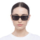 Castor Black Uni-Sex Rectangle Sunglasses | Aire