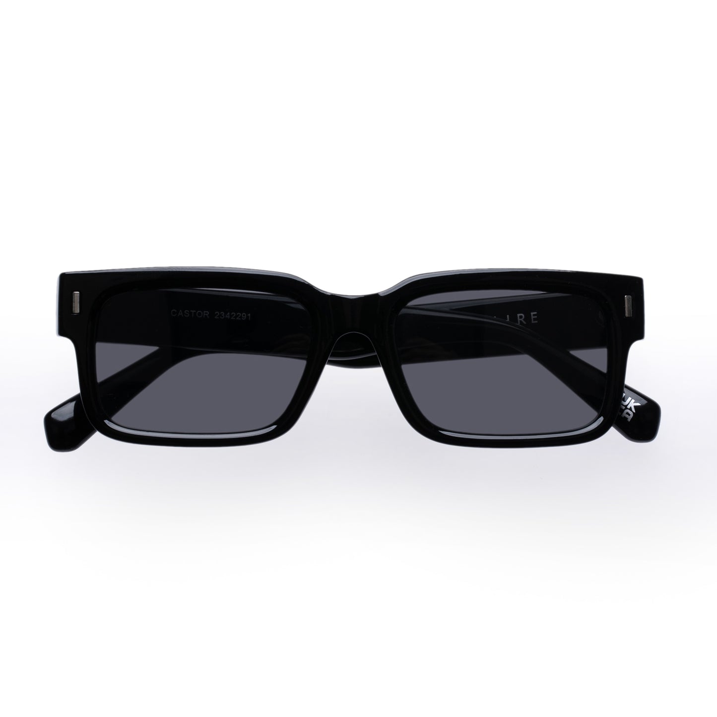 Castor Black Uni-Sex Rectangle Sunglasses | Aire