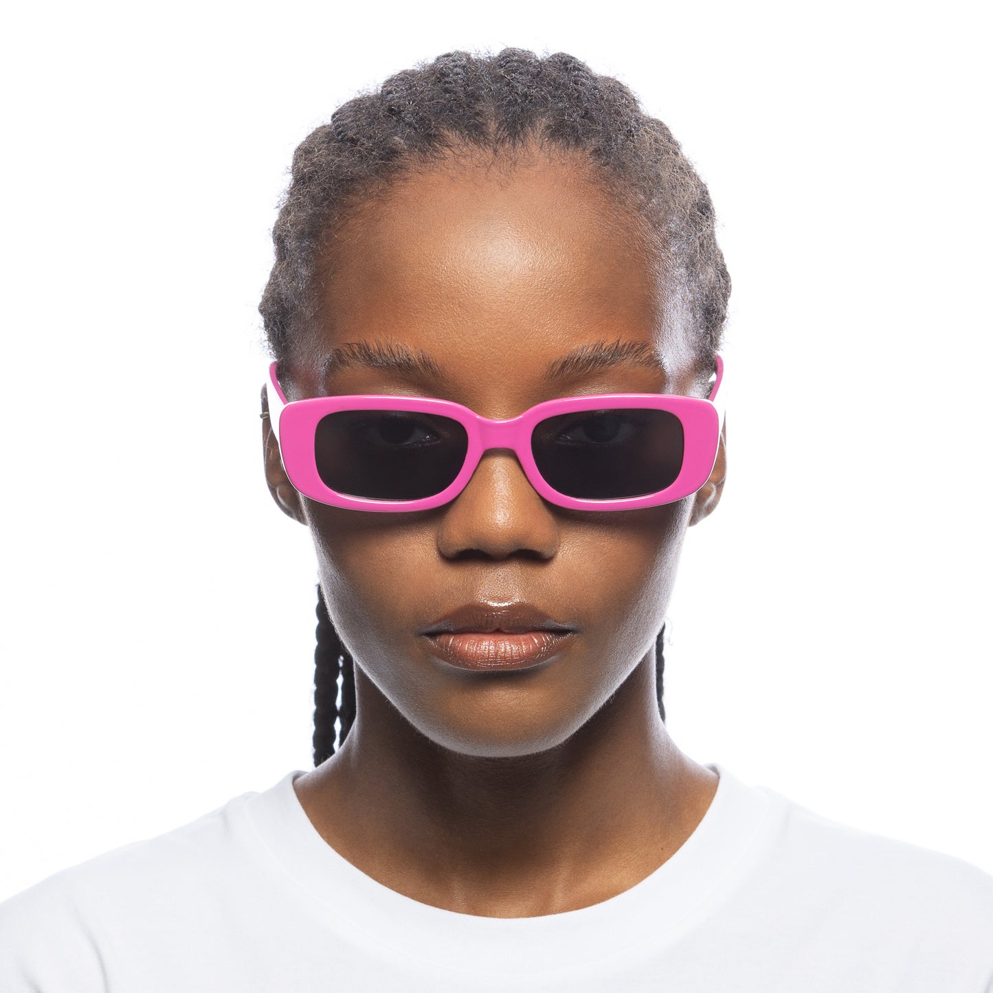 Ceres Fuchsia Female Rectangle Sunglasses | Aire