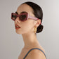 Electra Terracotta Female Cat-Eye Sunglasses | Aire