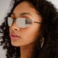 Virgo Silver Uni-Sex Rectangle Sunglasses | Aire