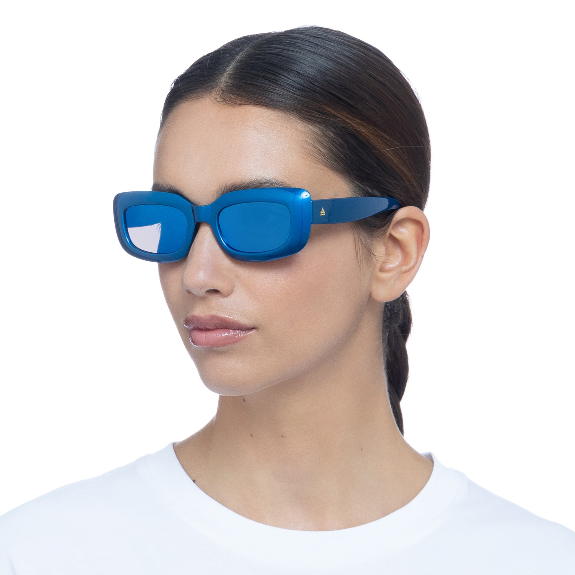 Orbit Pearl Cobalt Uni-Sex Rectangle Sunglasses | Aire