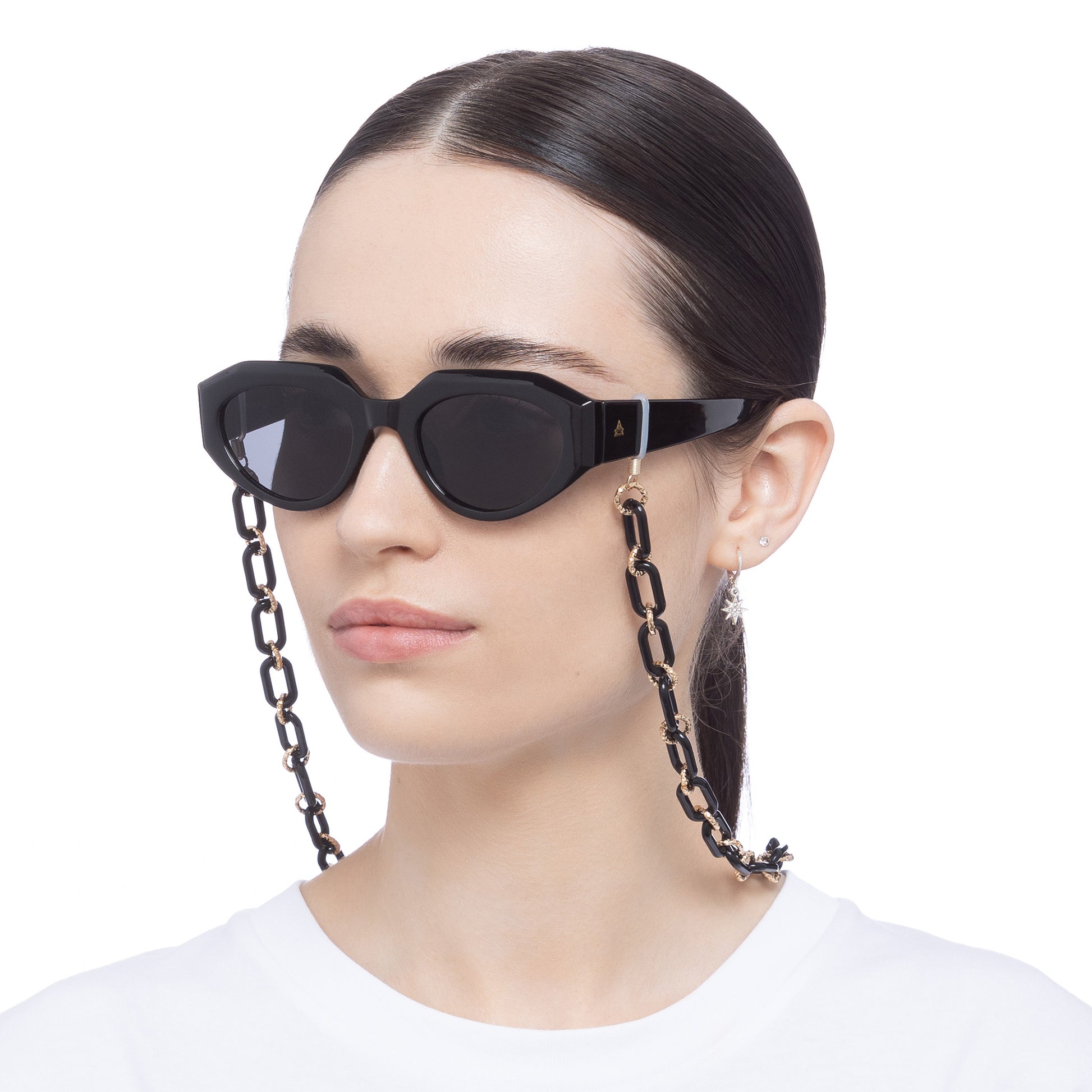 Oval Combo Chain Black Gold Uni-Sex Unspecified Accessories | Aire