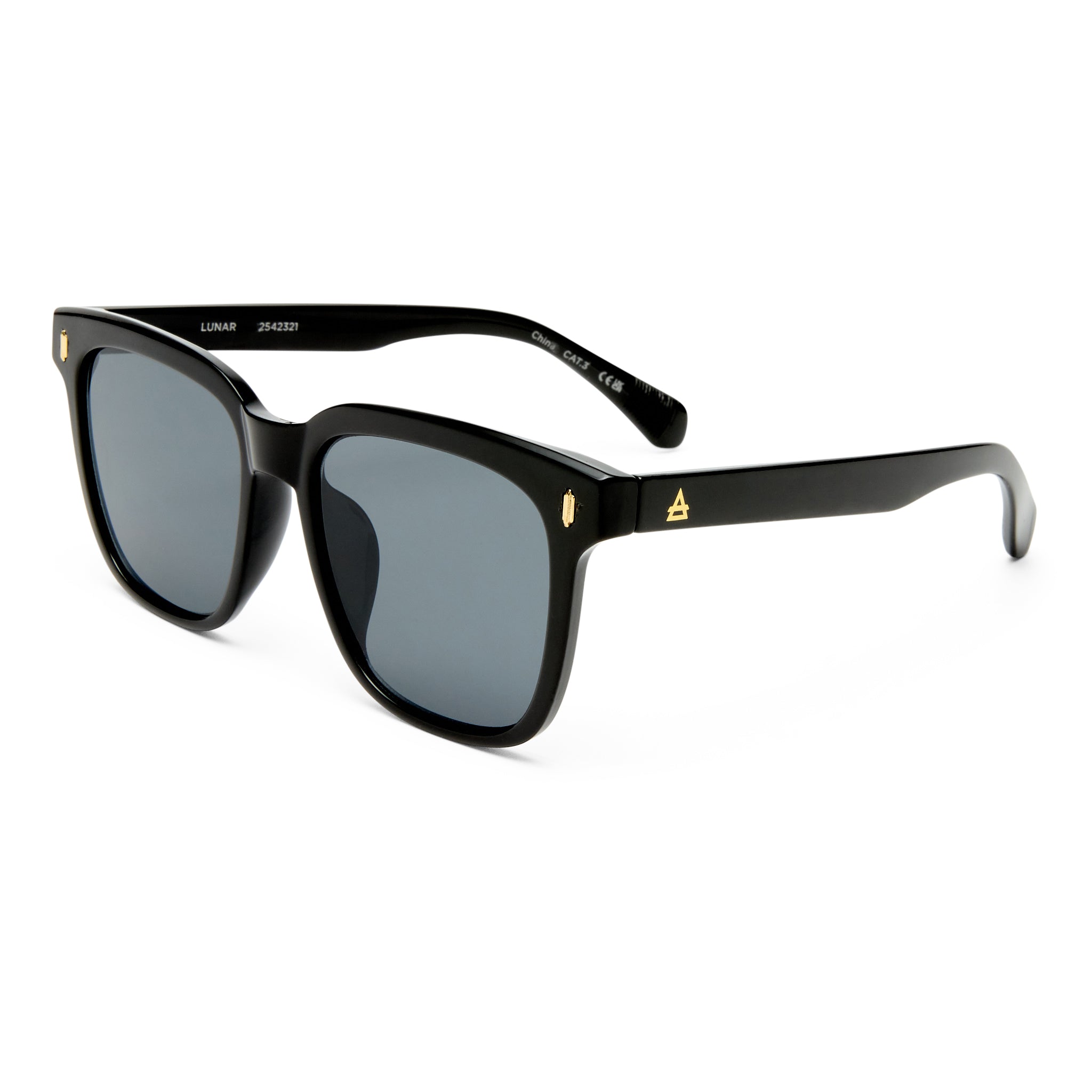 Lunar Black Uni-Sex Rectangle Sunglasses | Aire – AIRE US