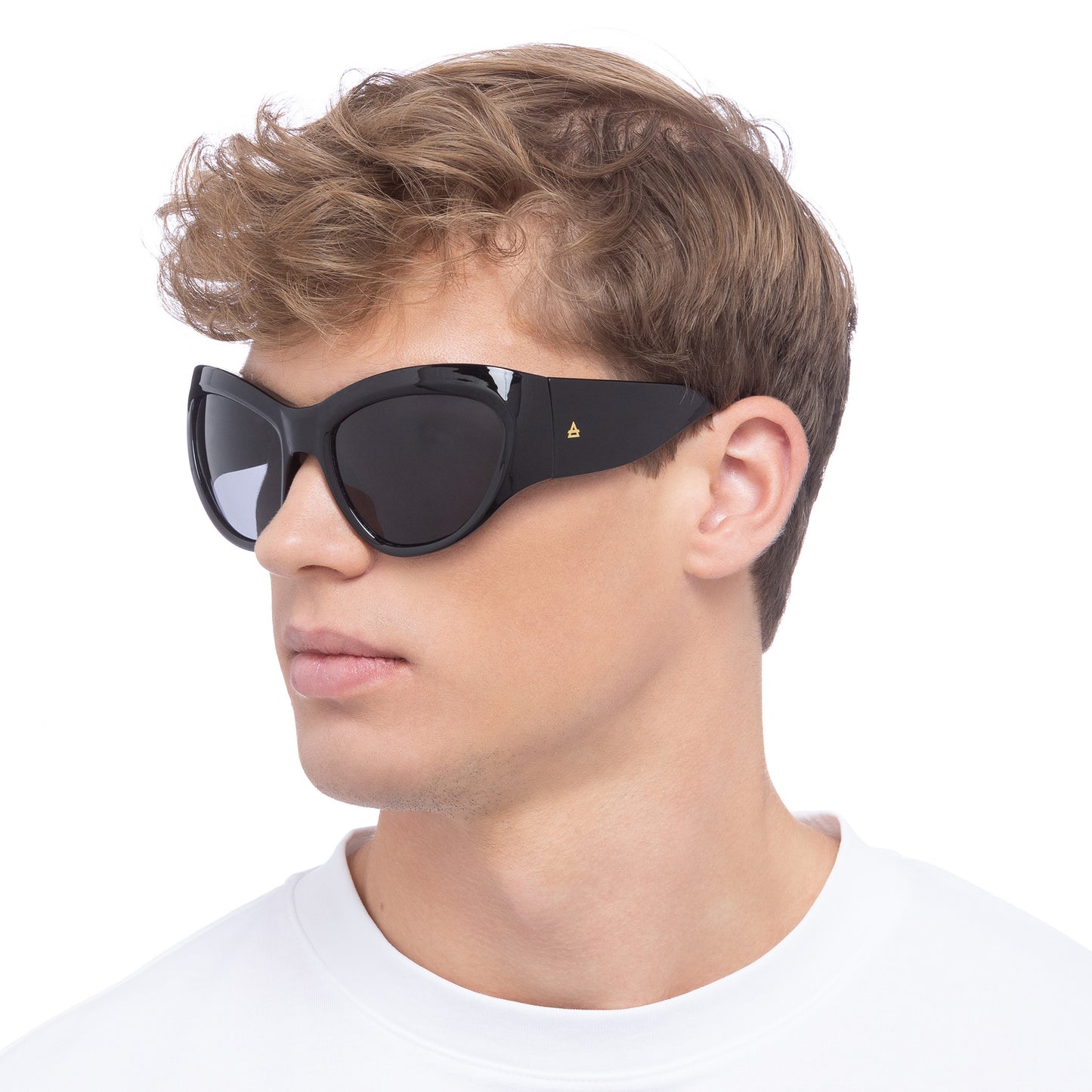 Helium Black Uni-Sex Wrap Sunglasses | Aire