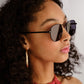 Sagitta Matte Black Uni-Sex Square Sunglasses | Aire