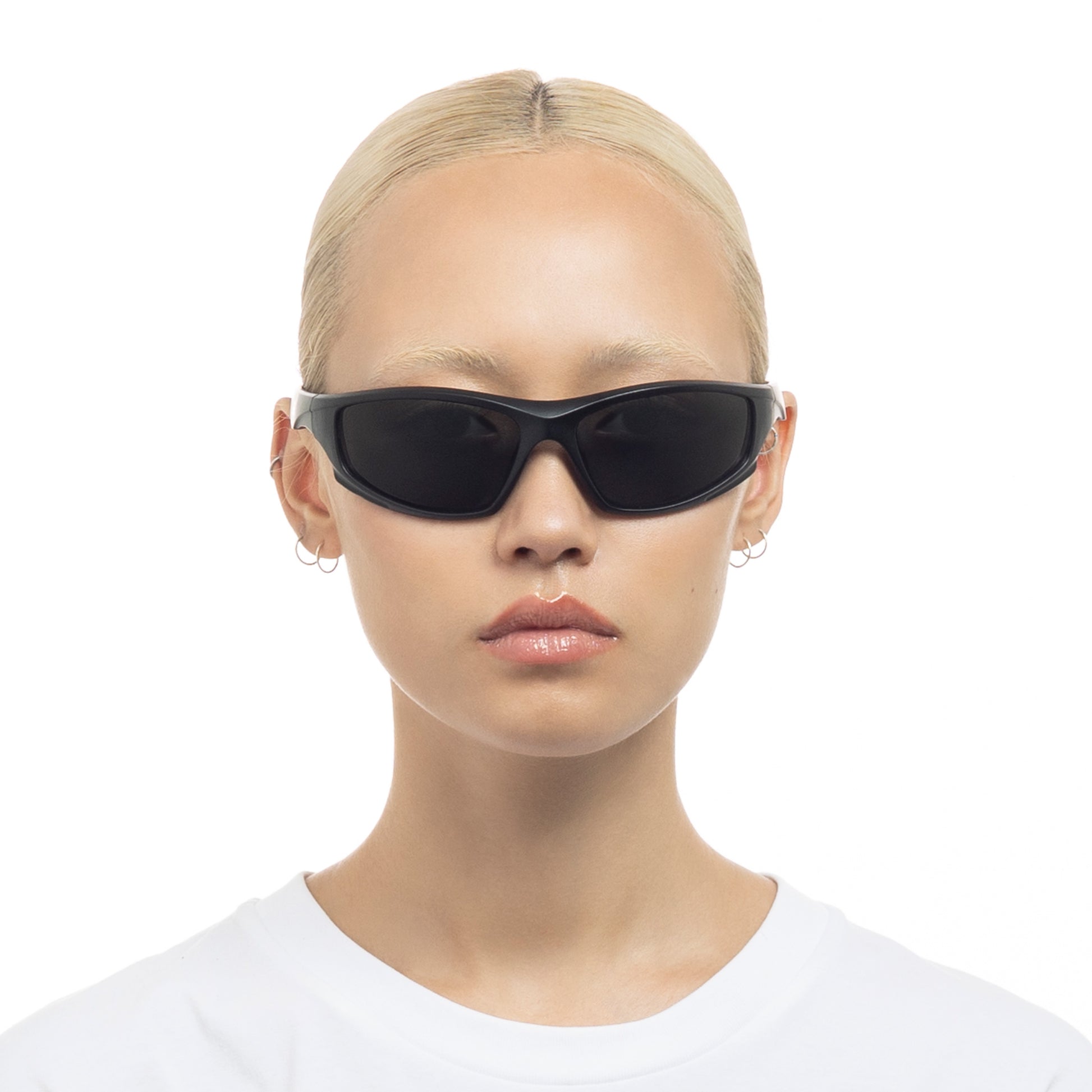 Comet Matte Black Uni-Sex Wrap Sunglasses | Aire