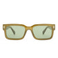 Castor Khaki Uni-Sex Rectangle Sunglasses | Aire