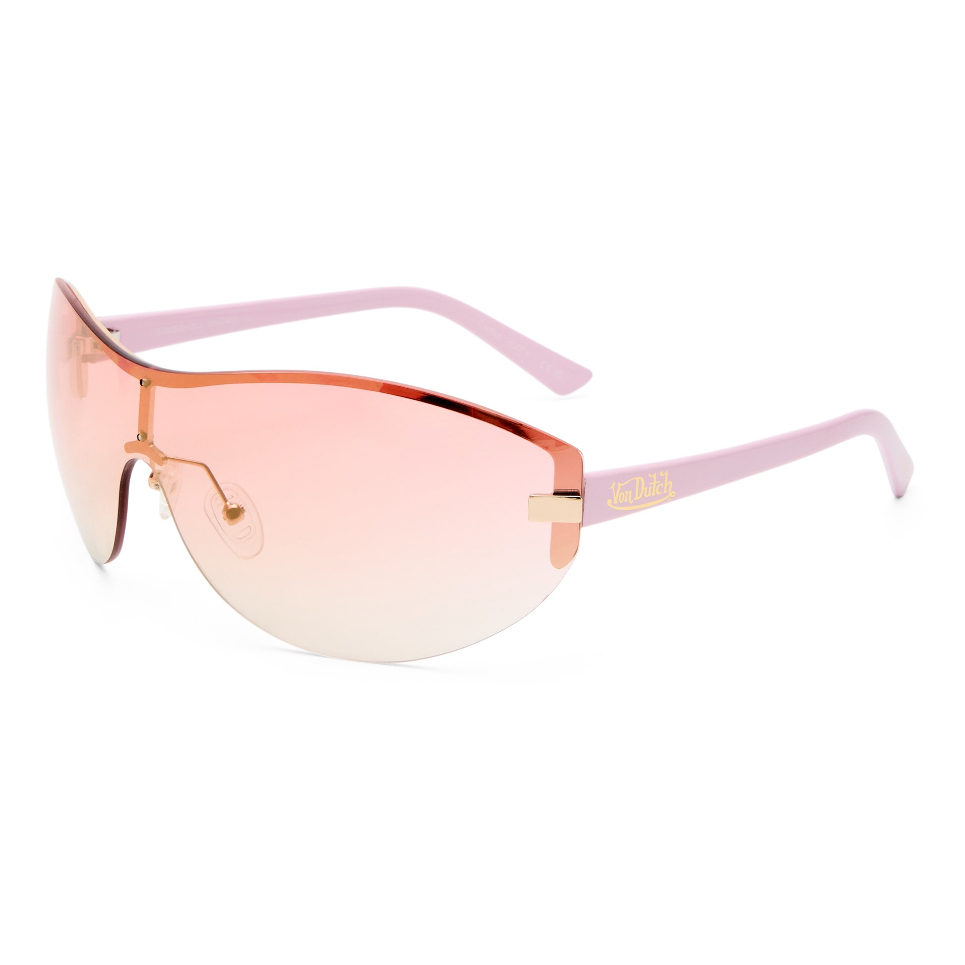 Bombshell Gold Pink Crush Female Aviator Sunglasses | Aire