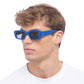 Ceres Matte Cobalt Uni-Sex Rectangle Sunglasses | Aire