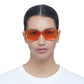 Castor Tangerine Uni-Sex Rectangle Sunglasses | Aire