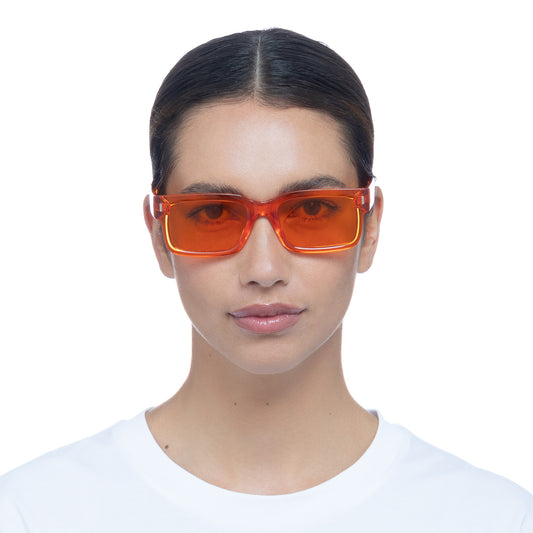 Castor Tangerine Uni-Sex Rectangle Sunglasses | Aire