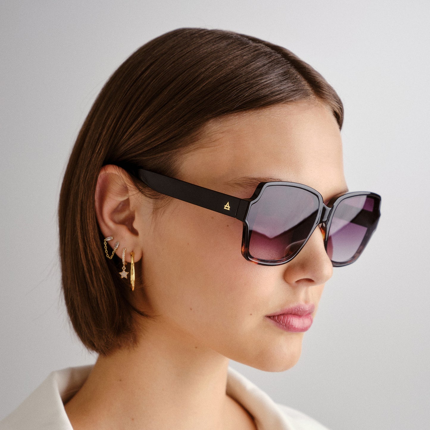 Fortuna Tort Splice Female Square Sunglasses | Aire