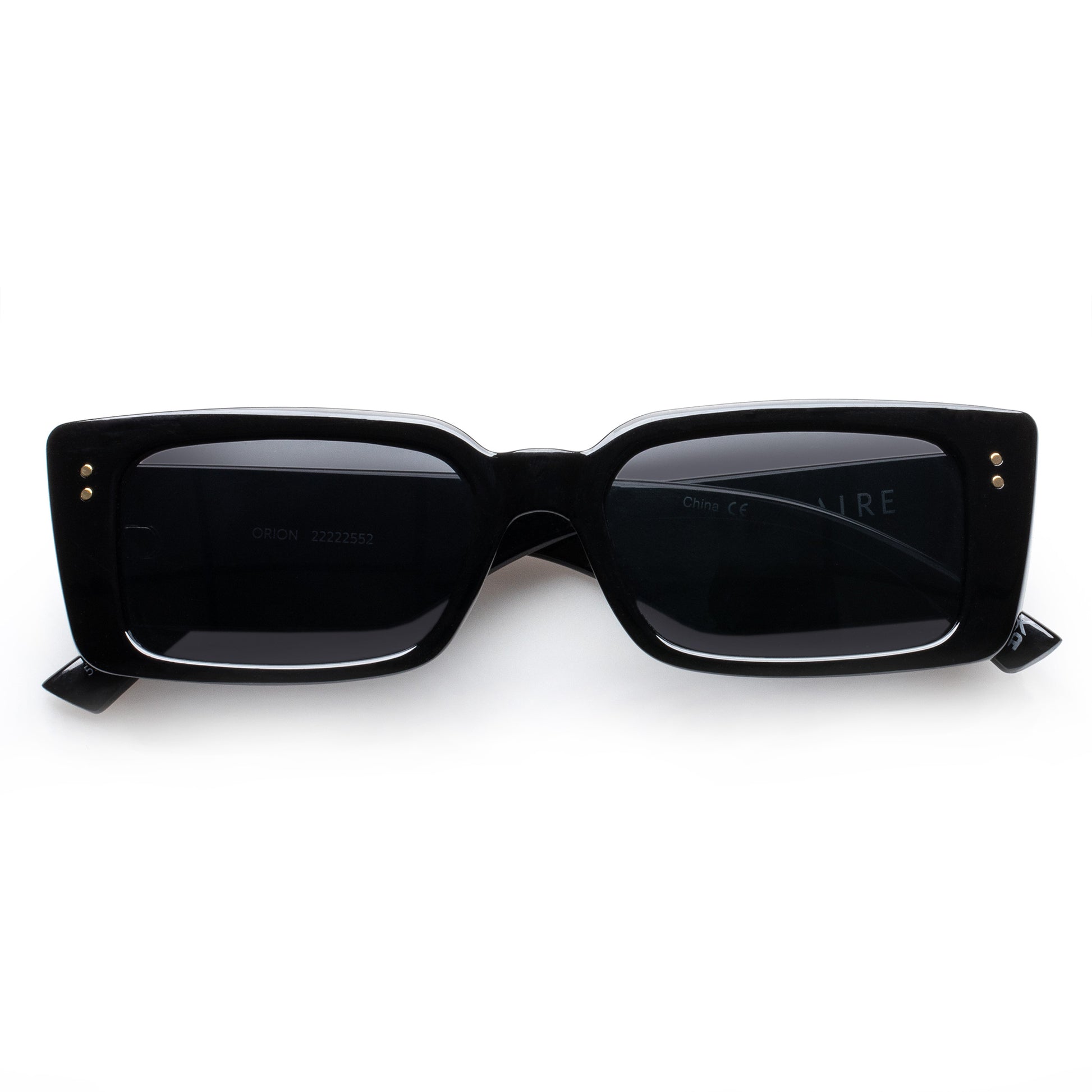 Orion Black Uni-Sex Rectangle Sunglasses | Aire