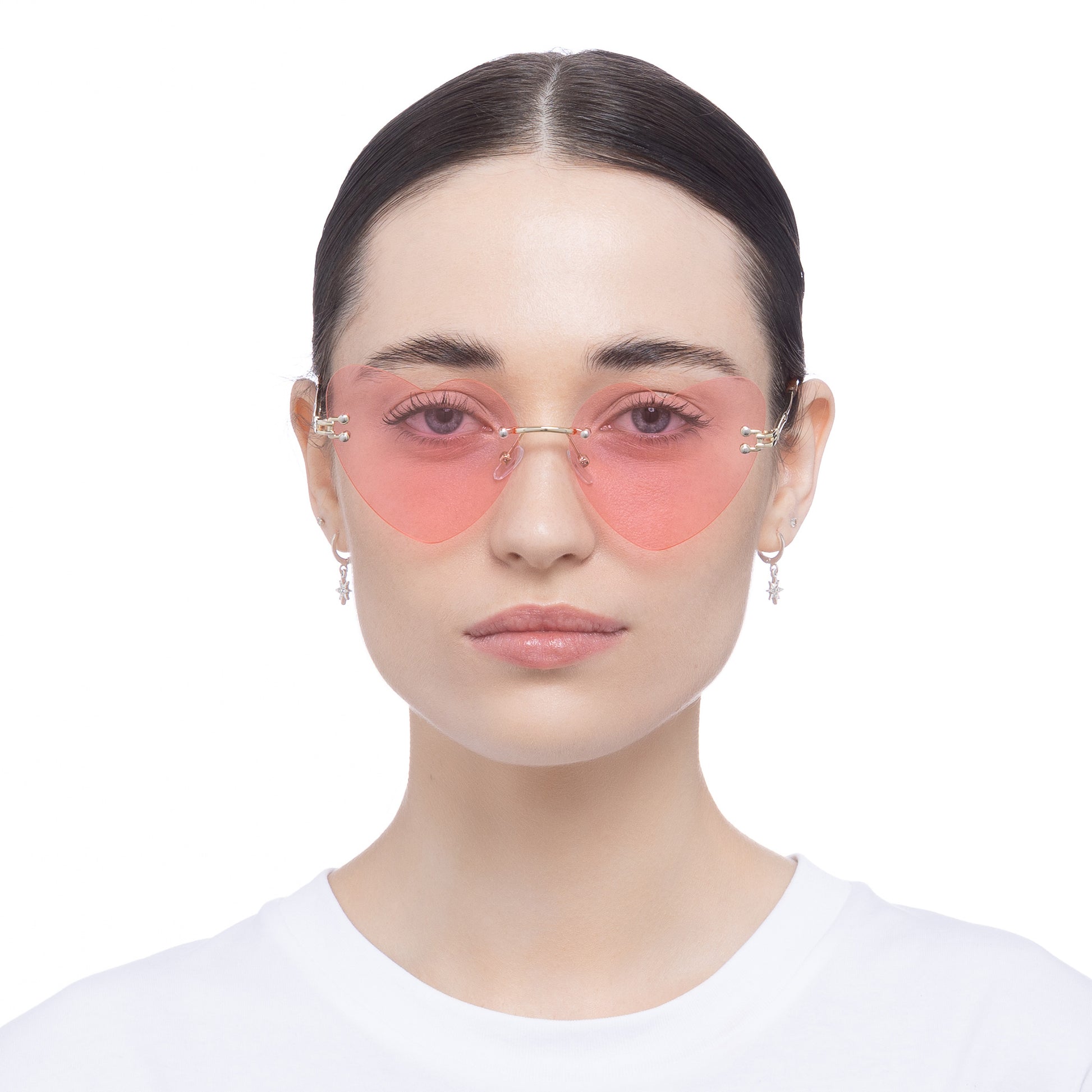 Cosmic Love Gold Pink Female Cat-Eye Sunglasses | Aire