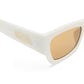Vendetta Solid White Female Cat-Eye Sunglasses | Aire