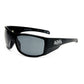 Outlawed Matte Black Uni-Sex Wrap Sunglasses | Aire