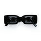 Apollo Black Uni-Sex Rectangle Sunglasses | Aire