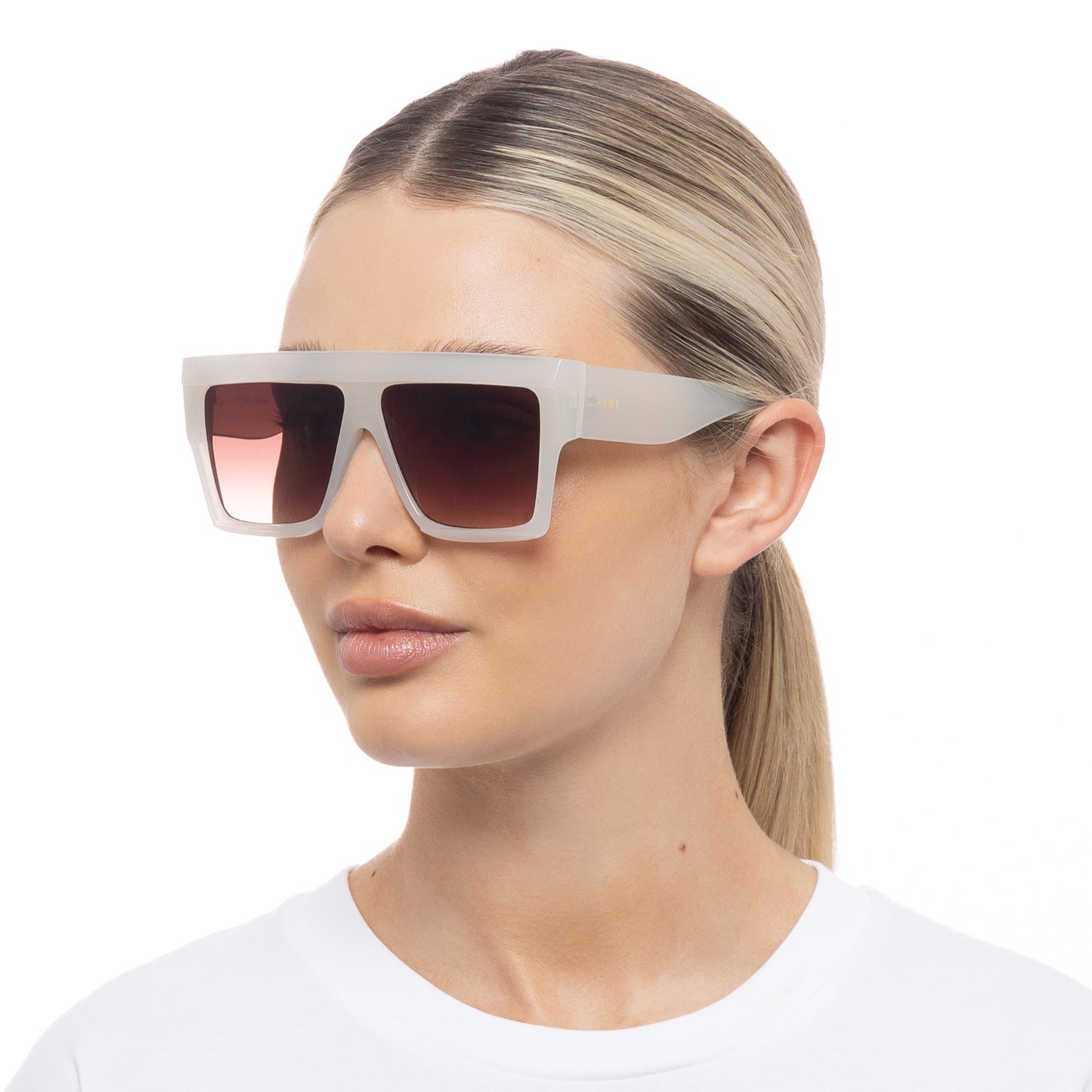 Antares White Female Square Sunglasses | Aire