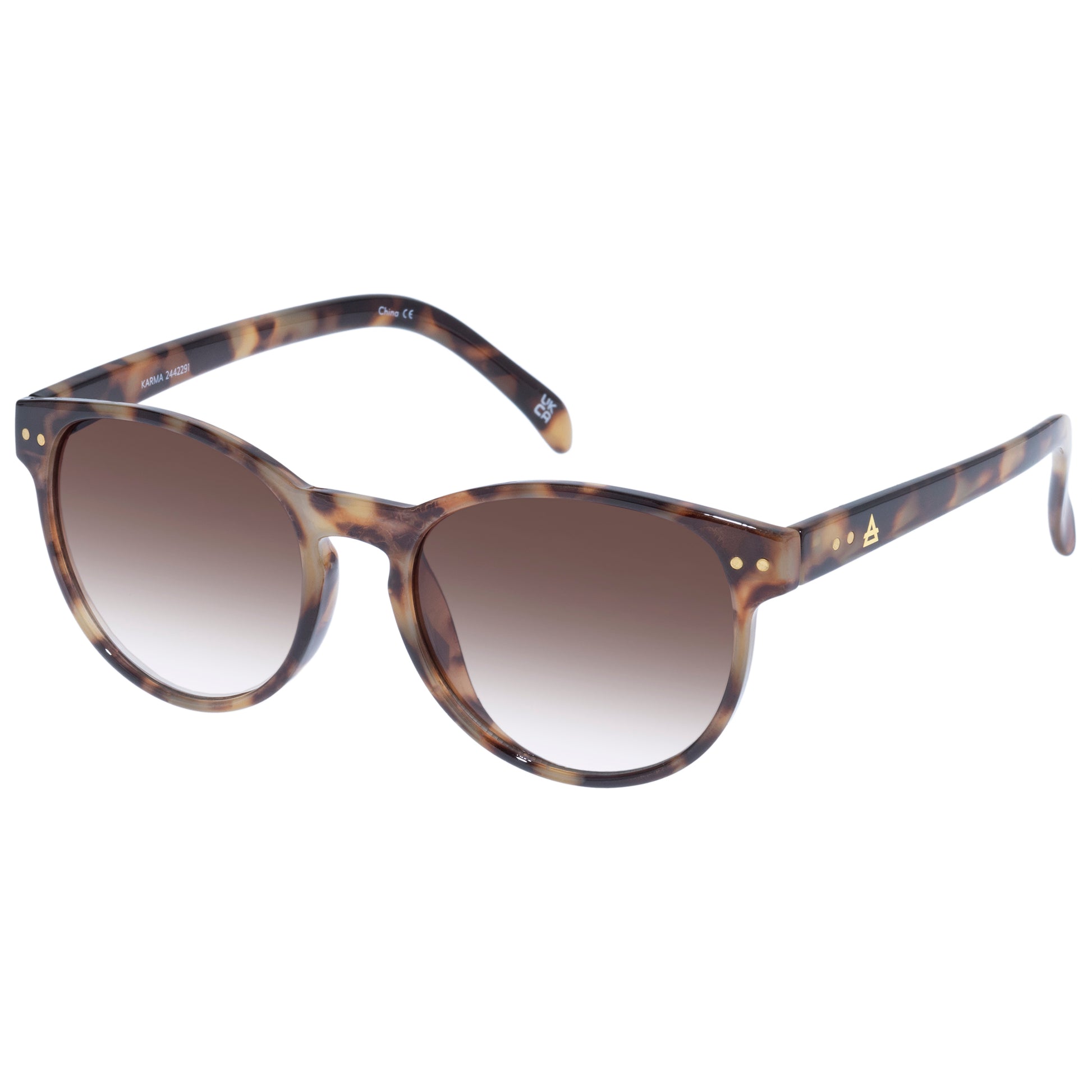 Karma Dark Tort Uni-Sex Round Sunglasses | Aire