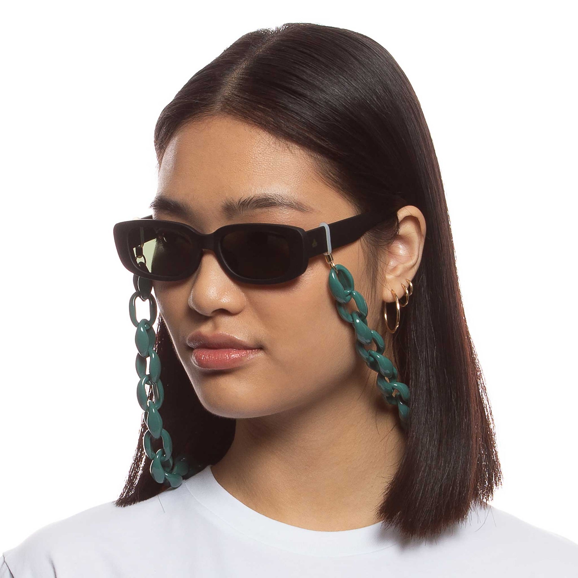 Oval Chunky Chain Forest Green Uni-Sex Unspecified Accessories | Aire