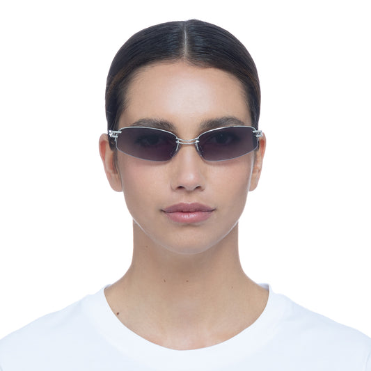 Helix Silver Uni-Sex Wrap Sunglasses | Aire