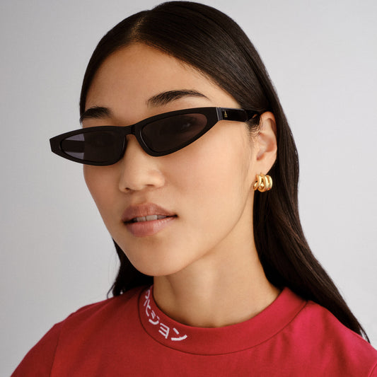 Horizon Black Uni-Sex Cat-Eye Sunglasses | Aire