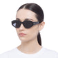 Aphelion Black Female Oval Sunglasses | Aire