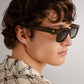 Castor Khaki Uni-Sex Rectangle Sunglasses | Aire
