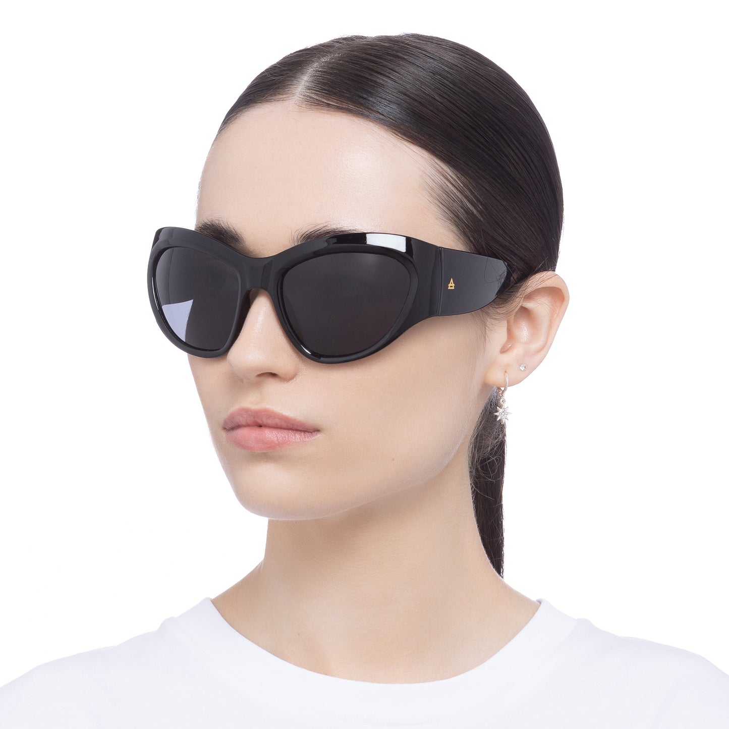 Helium Black Uni-Sex Wrap Sunglasses | Aire