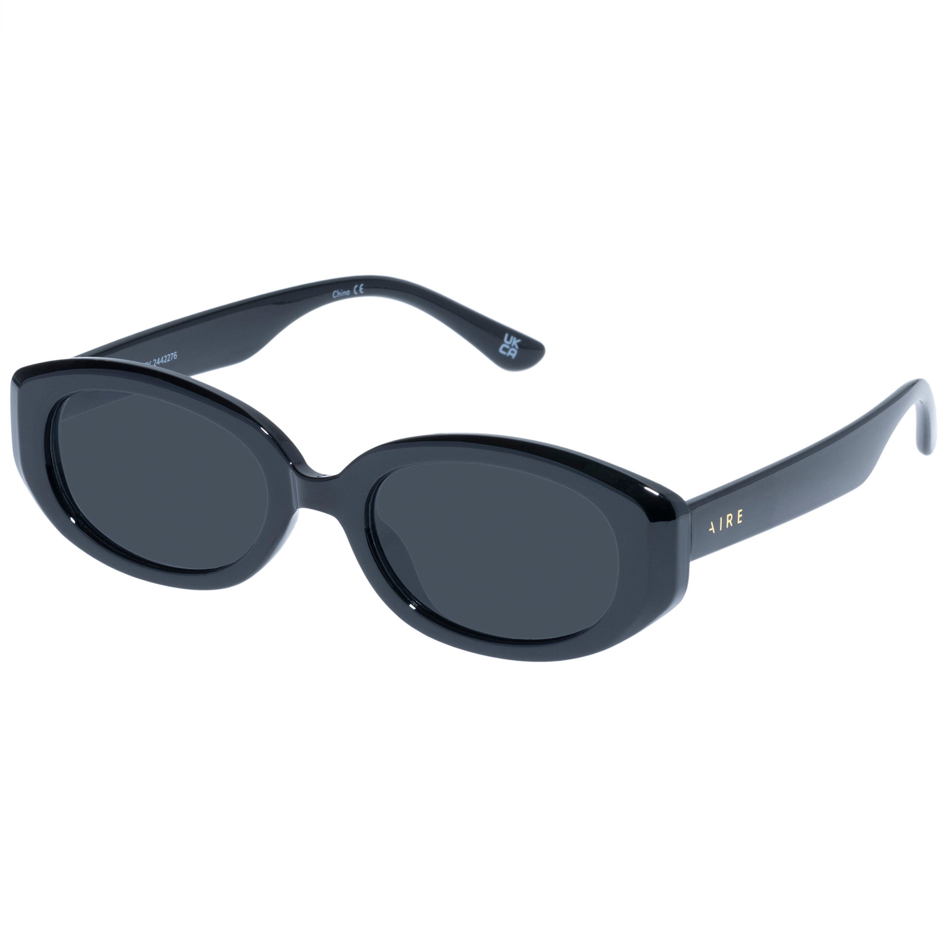 Affinity Black Uni-Sex Oval Sunglasses | Aire