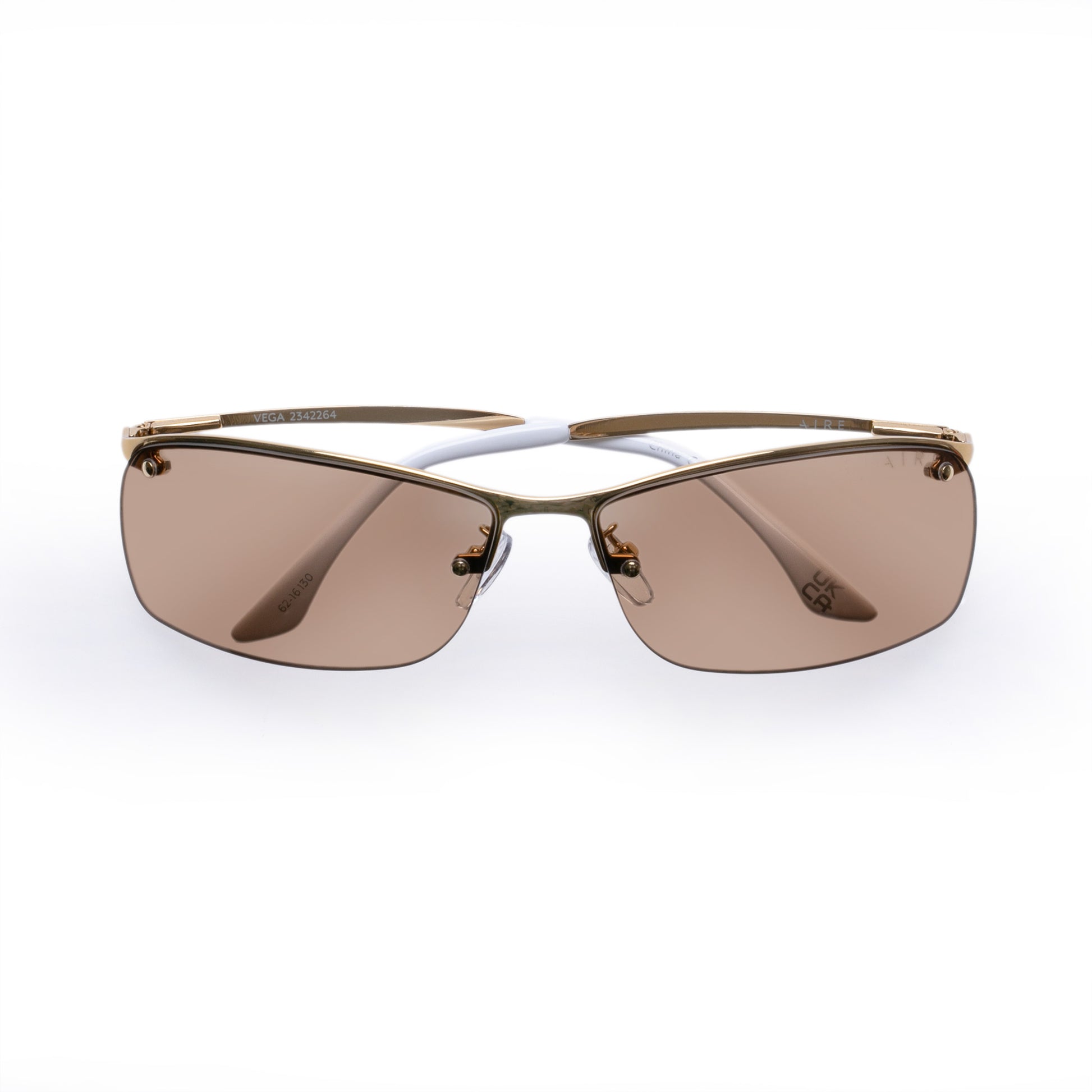 Vega Bright Gold Uni-Sex Wrap Sunglasses | Aire