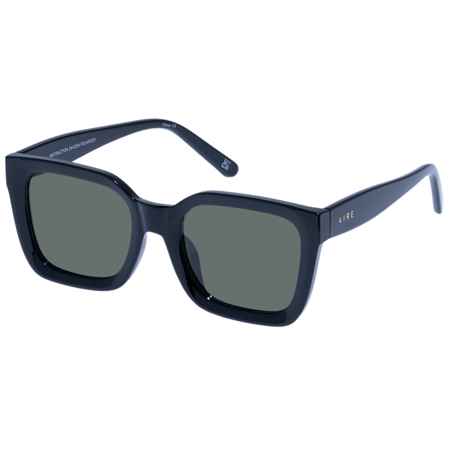 Abstraction Black Uni-Sex D-Frame Sunglasses | Aire