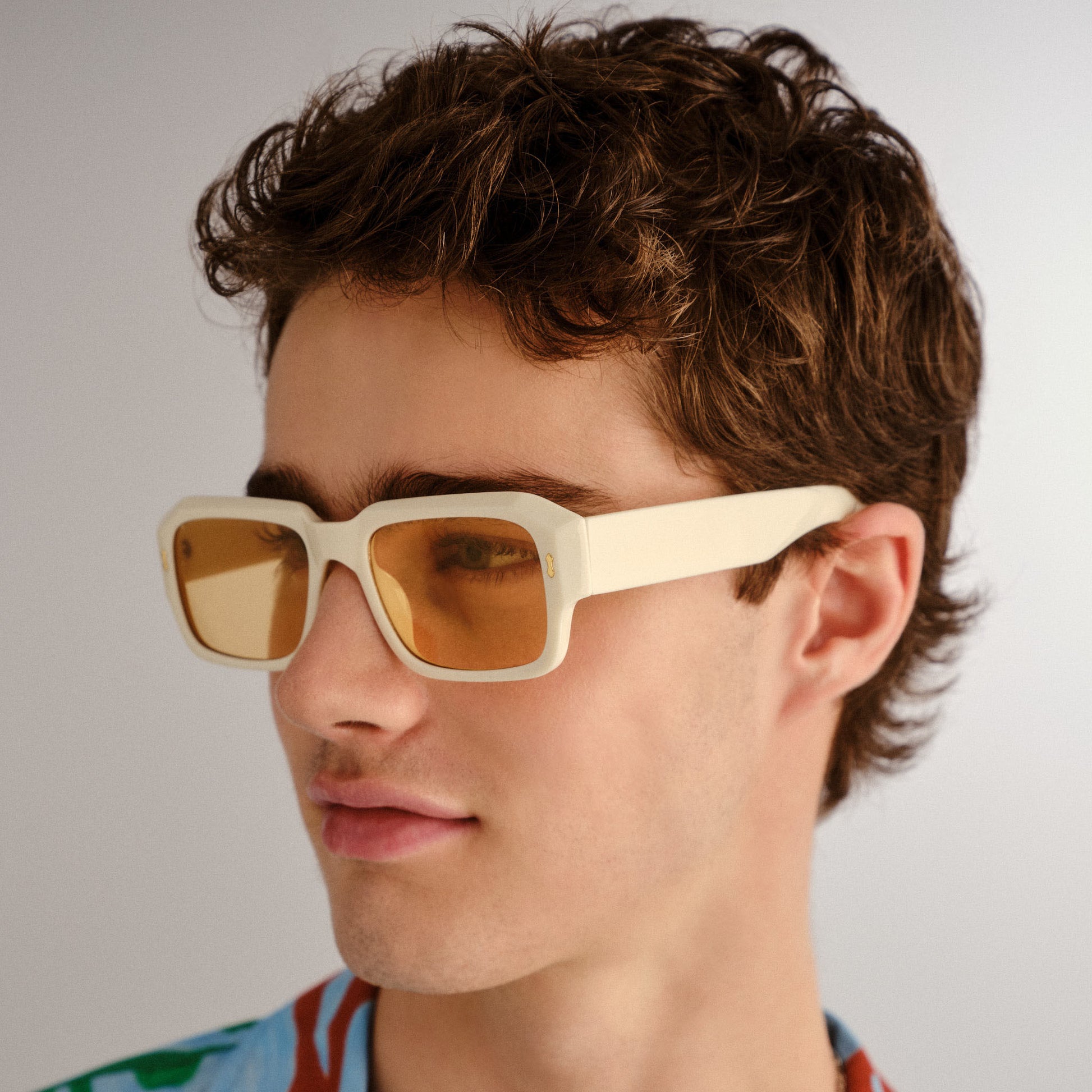 Pluto Ivory Uni-Sex Rectangle Sunglasses | Aire