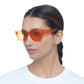 Castor Tangerine Uni-Sex Rectangle Sunglasses | Aire