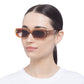 Ceres Pearl Chocolate Uni-Sex Rectangle Sunglasses | Aire