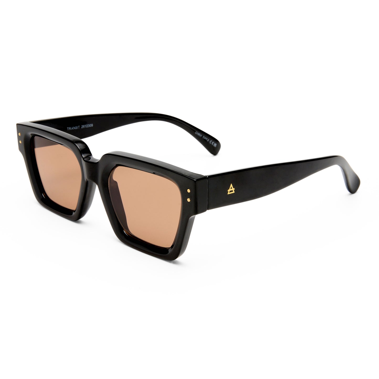 Transit Black Uni-Sex Rectangle Sunglasses | Aire