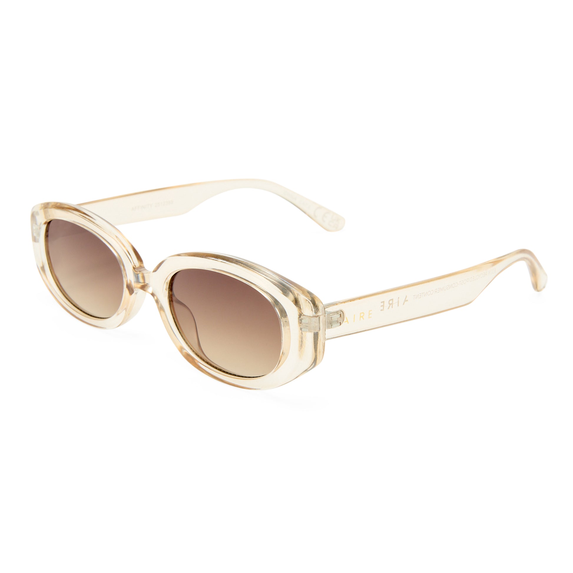 Affinity Sand Uni-Sex Oval Sunglasses | Aire