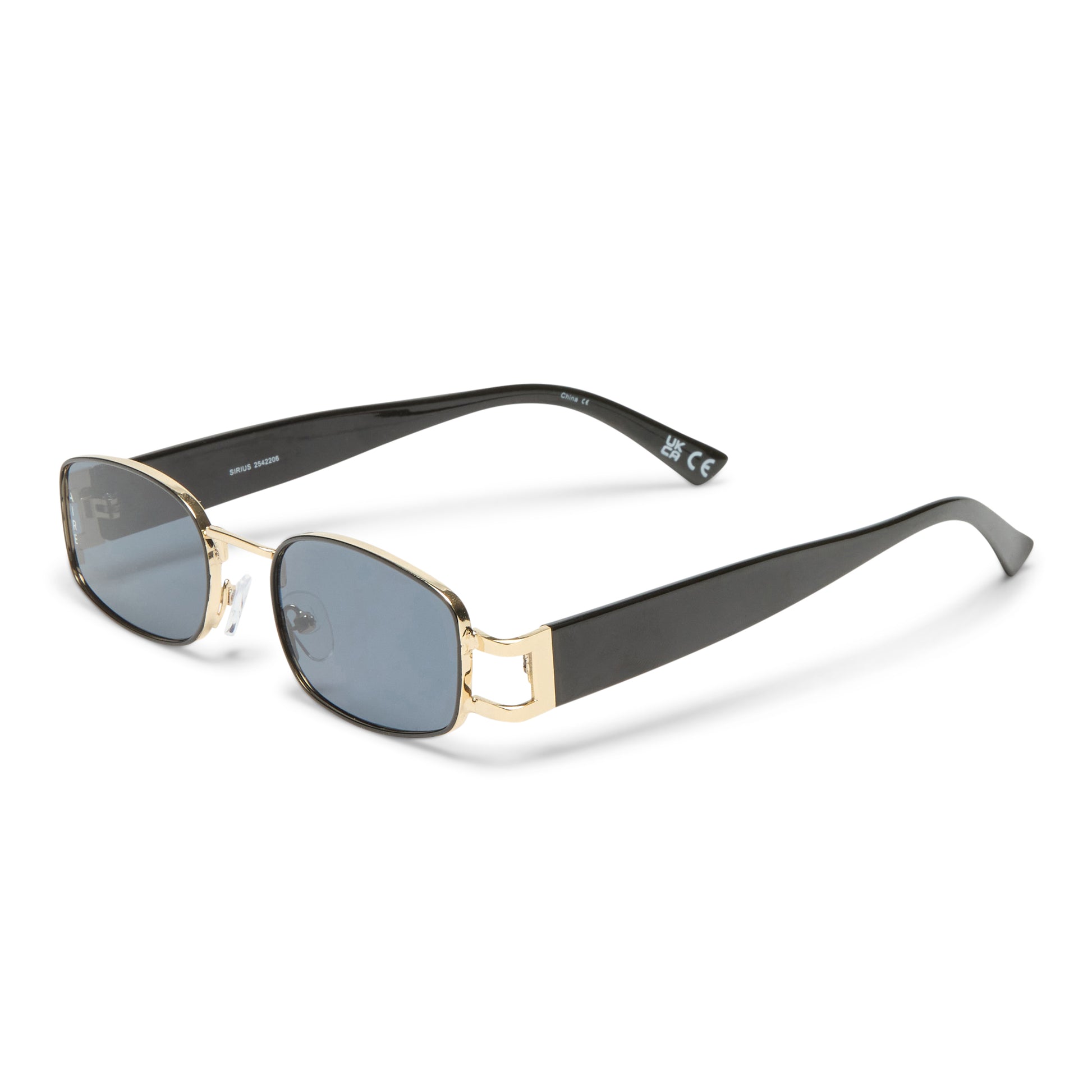 Sirius Gold Black Uni-Sex Rectangle Sunglasses | Aire