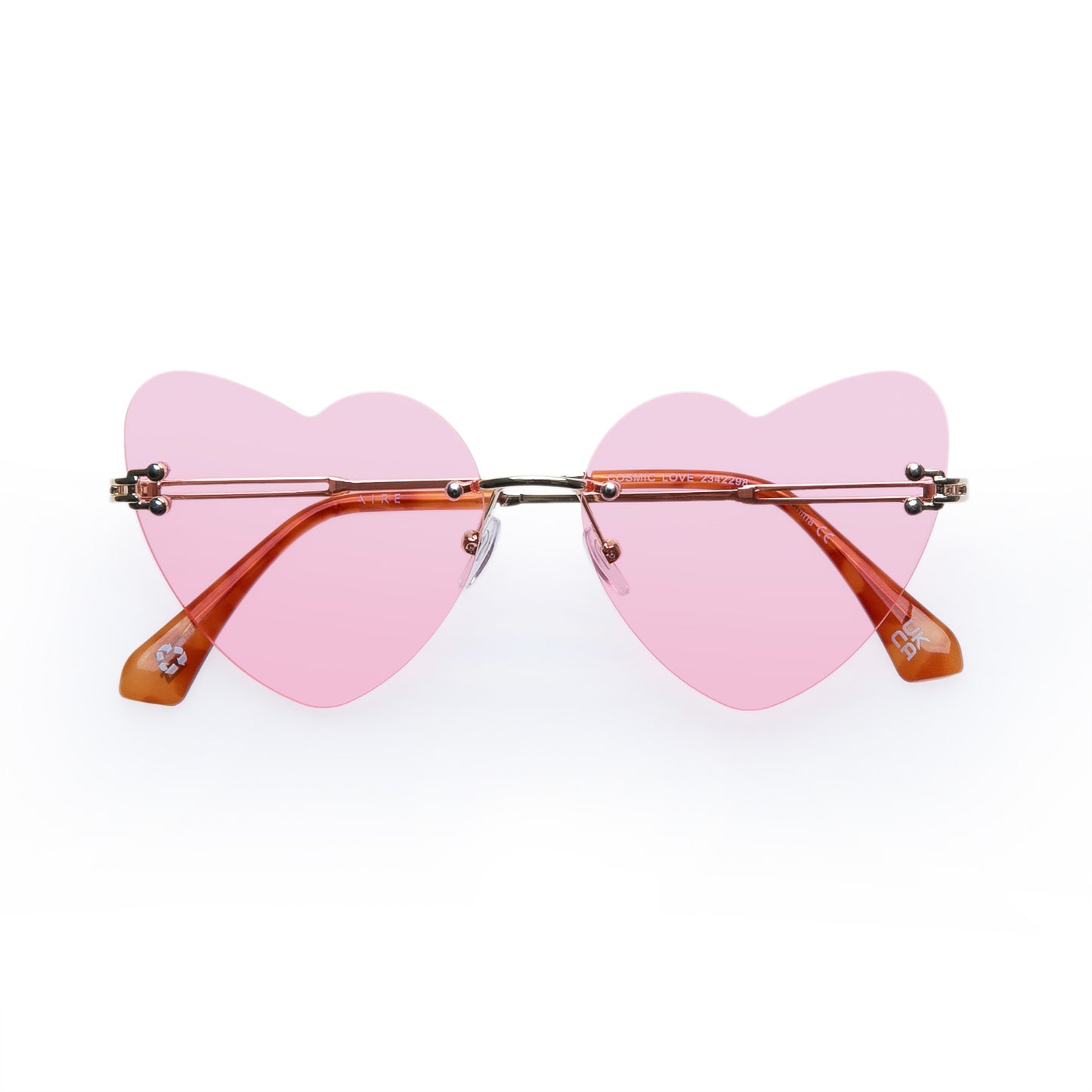 Cosmic Love Gold Pink Female Cat-Eye Sunglasses | Aire