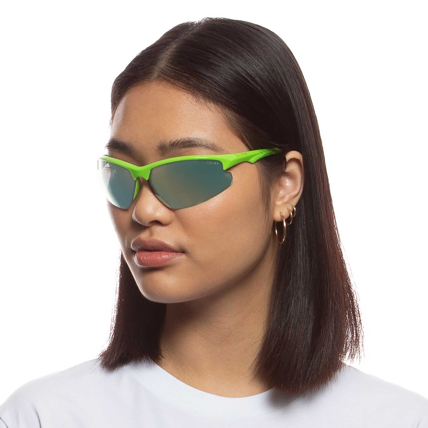 Cetus Lime Green Uni-Sex Wrap Sunglasses | Aire