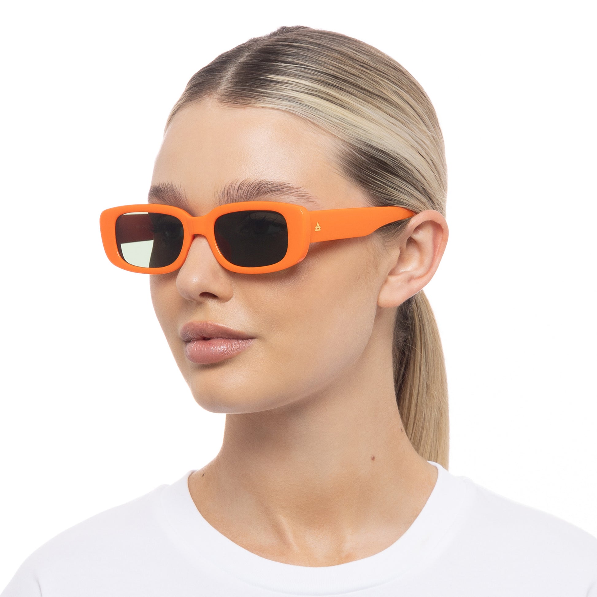 Ceres Neon Orange Uni-Sex Rectangle Sunglasses | Aire