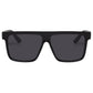 Ara Shiny Black Uni-Sex Square Sunglasses | Aire