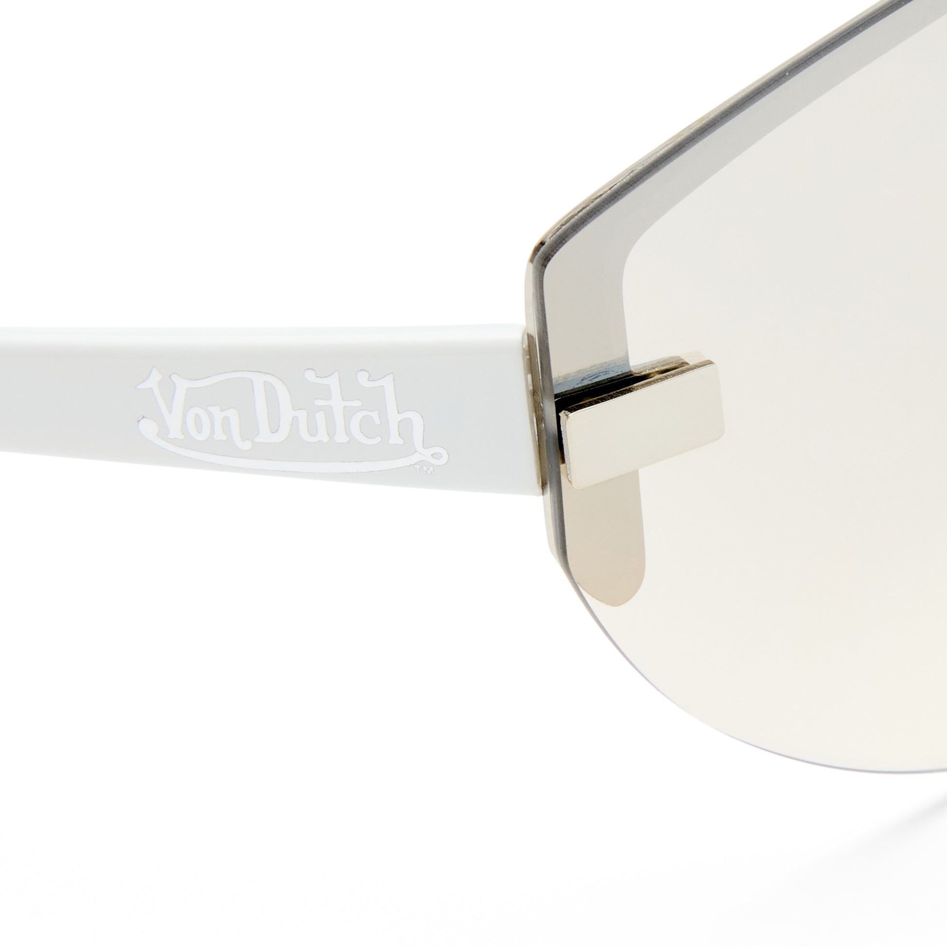 Bombshell Silver White Female Aviator Sunglasses | Aire
