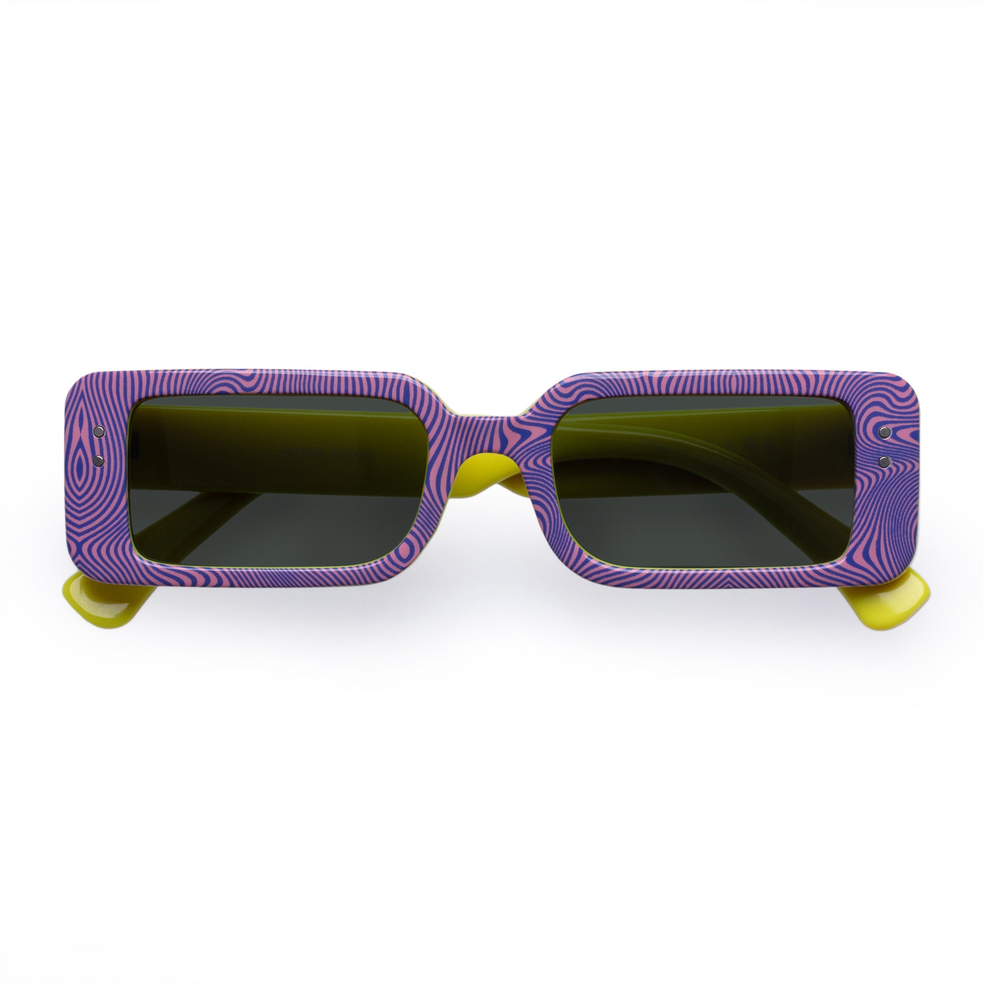 Octans Psychedelic Cornflower Uni-Sex Rectangle Sunglasses | Aire