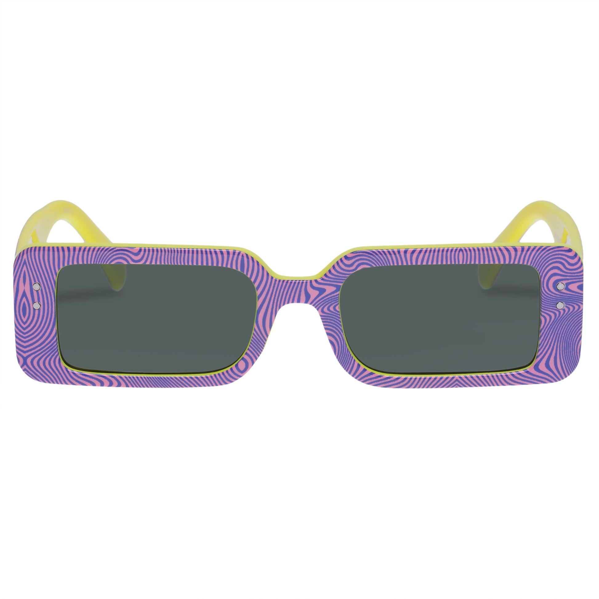 Octans Psychedelic Cornflower Uni-Sex Rectangle Sunglasses | Aire